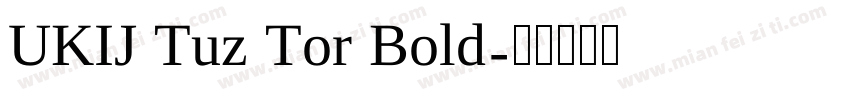 UKIJ Tuz Tor Bold字体转换